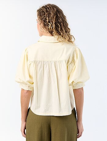 Chemise à manches courtes forme ballon