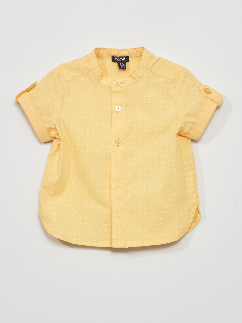 Chemise à manches courtes Jaune - Kiabi