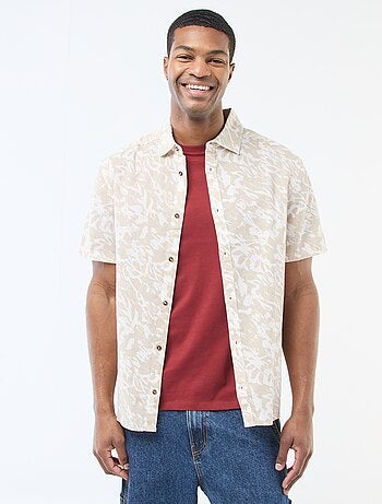 Chemise à manches courtes légère avec motif