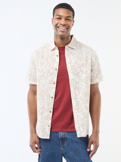 Chemise à manches courtes légère avec motif - Kiabi
