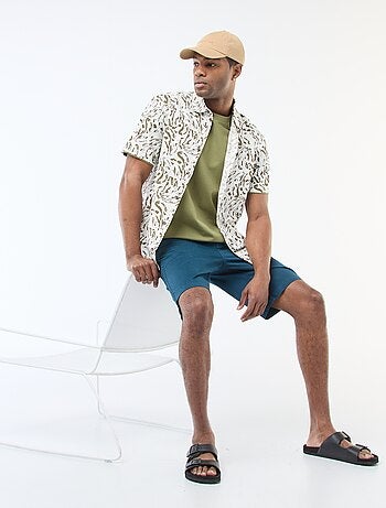 Chemise à manches courtes légère avec motif