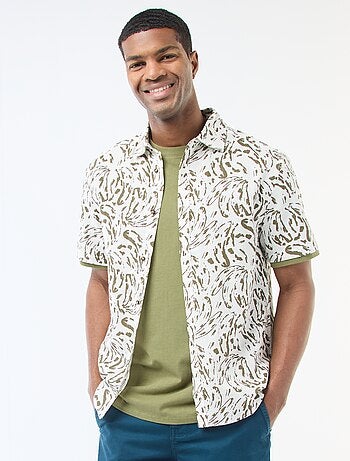 Chemise à manches courtes légère avec motif