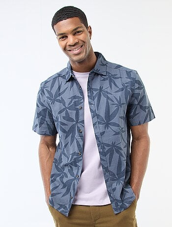 Chemise à manches courtes légère avec motif