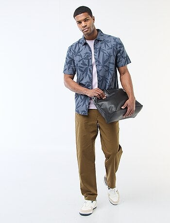 Chemise à manches courtes légère avec motif