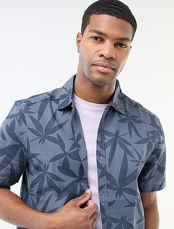 Chemise à manches courtes légère avec motif