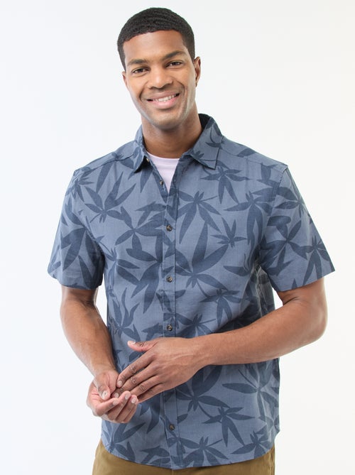 Chemise à manches courtes légère avec motif - Kiabi