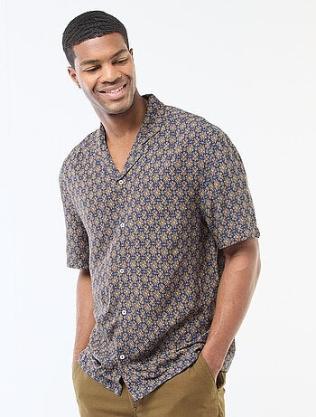 Chemise à manches courtes légère avec motif