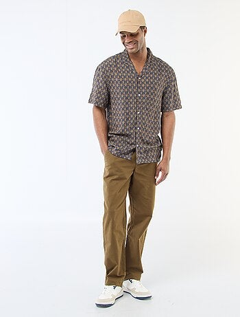 Chemise à manches courtes légère avec motif