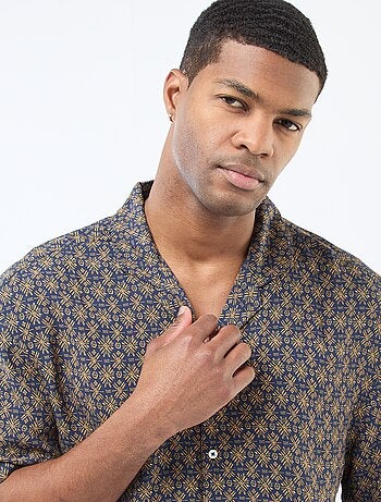 Chemise à manches courtes légère avec motif
