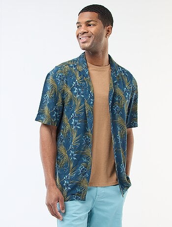 Chemise à manches courtes légère avec motif