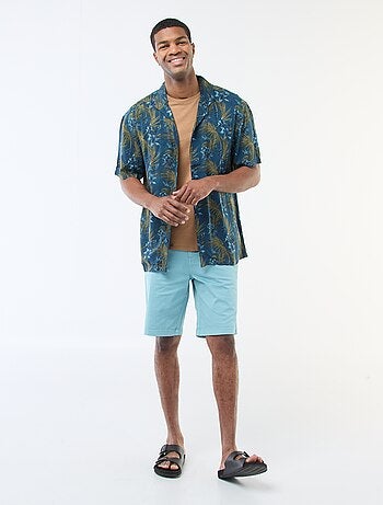 Chemise à manches courtes légère avec motif