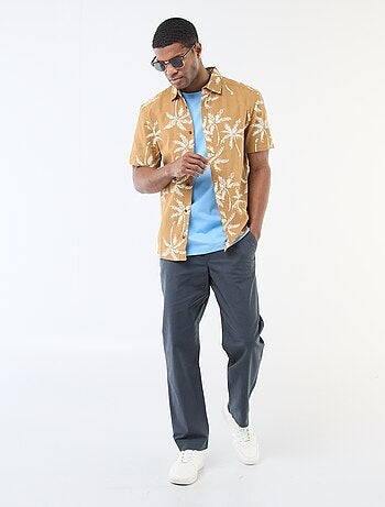 Chemise à manches courtes légère avec motif