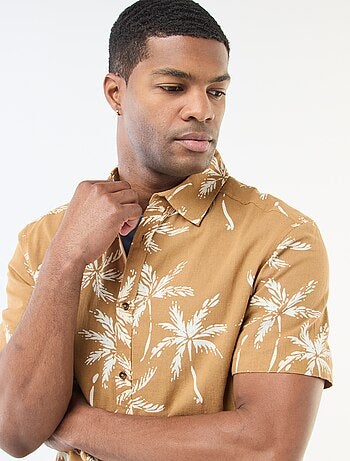 Chemise à manches courtes légère avec motif