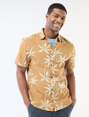 Chemise à manches courtes légère avec motif