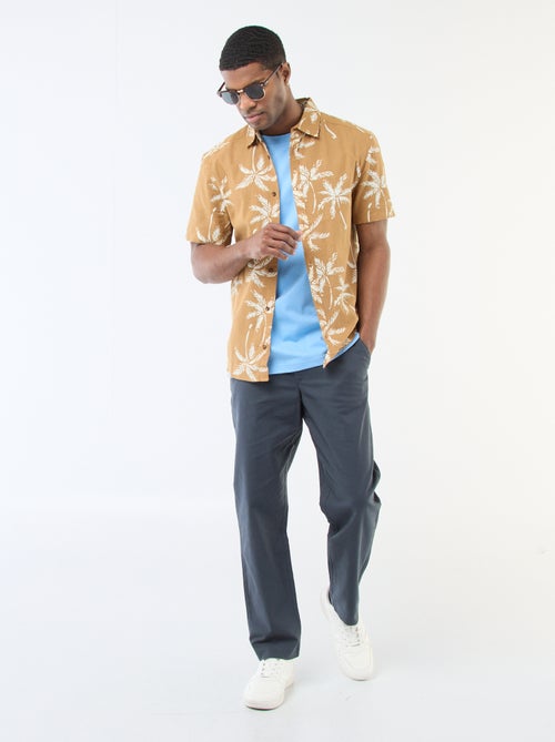 Chemise à manches courtes légère avec motif - Kiabi
