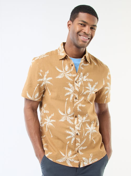 Chemise à manches courtes légère avec motif - Kiabi