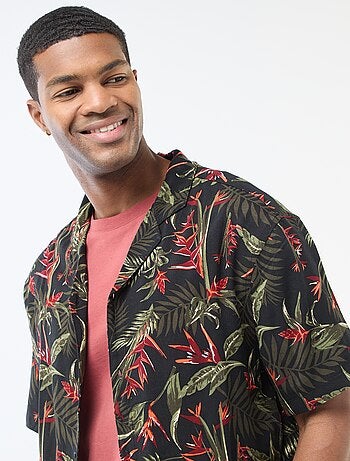 Chemise à manches courtes légère avec motif