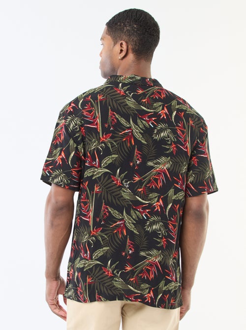 Chemise à manches courtes légère avec motif - Kiabi