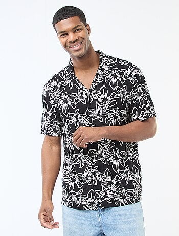 Chemise à manches courtes légère avec motif