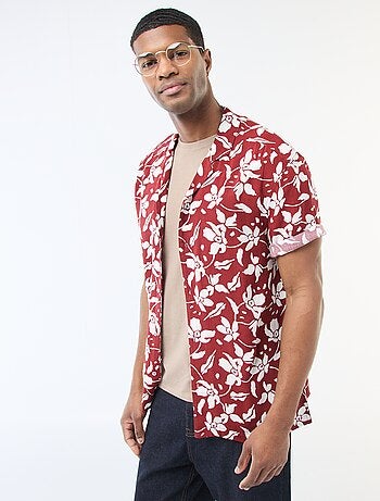 Chemise à manches courtes légère avec motif