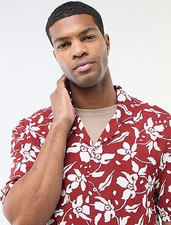 Chemise à manches courtes légère avec motif