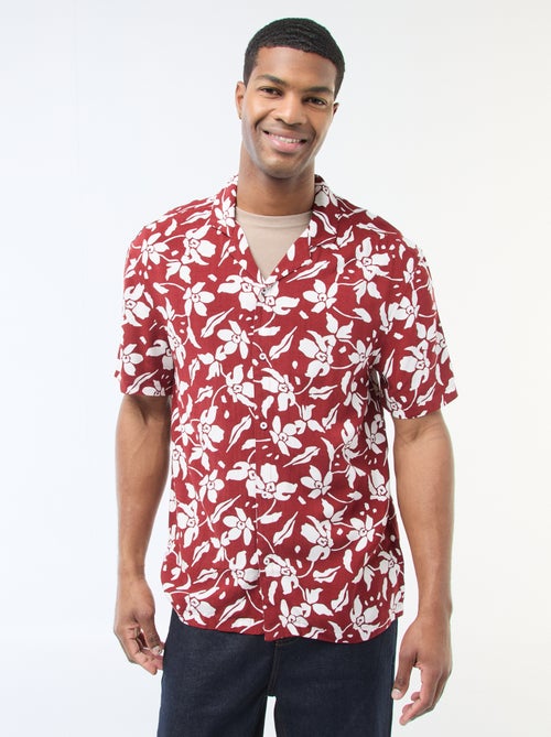 Chemise à manches courtes légère avec motif - Kiabi