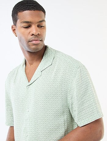 Chemise à manches courtes légère avec motif