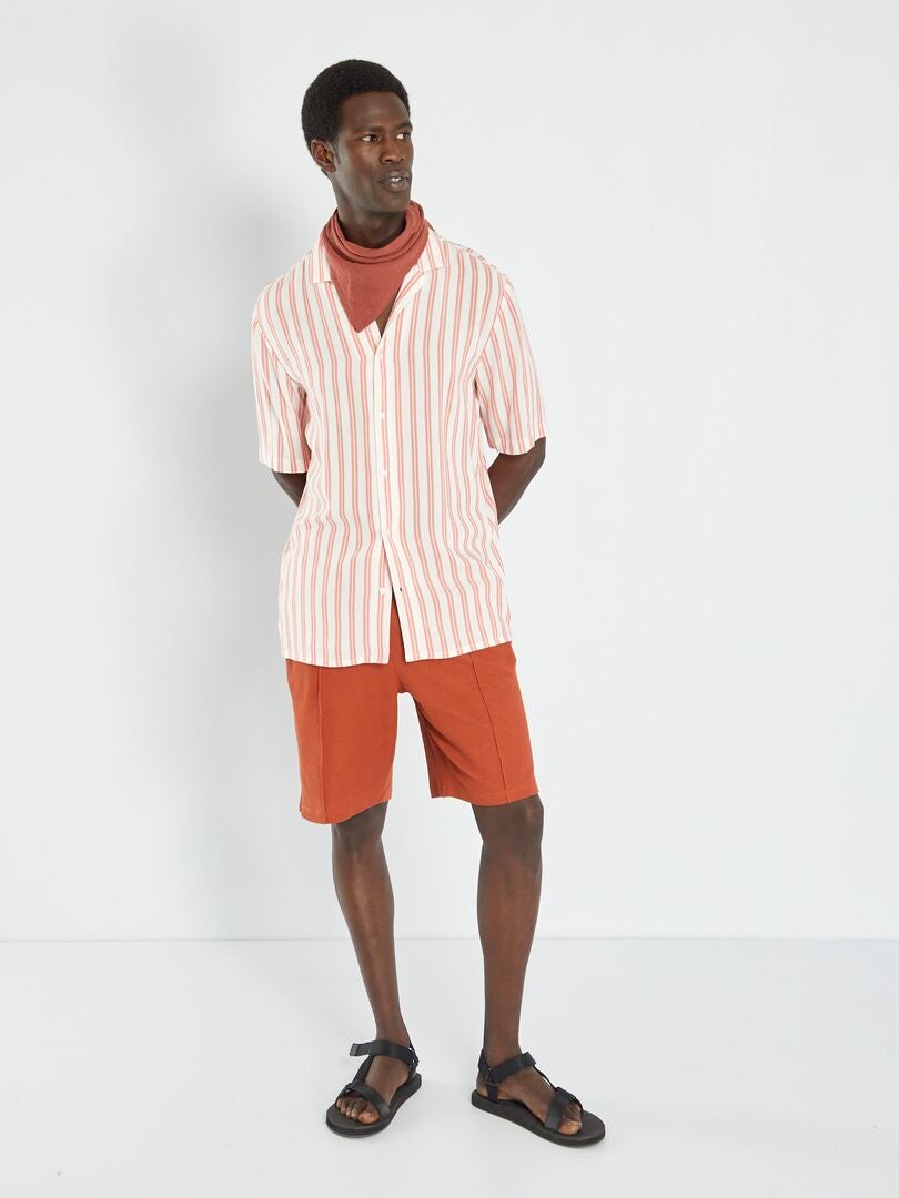 Chemise à manches courtes Orange - Kiabi
