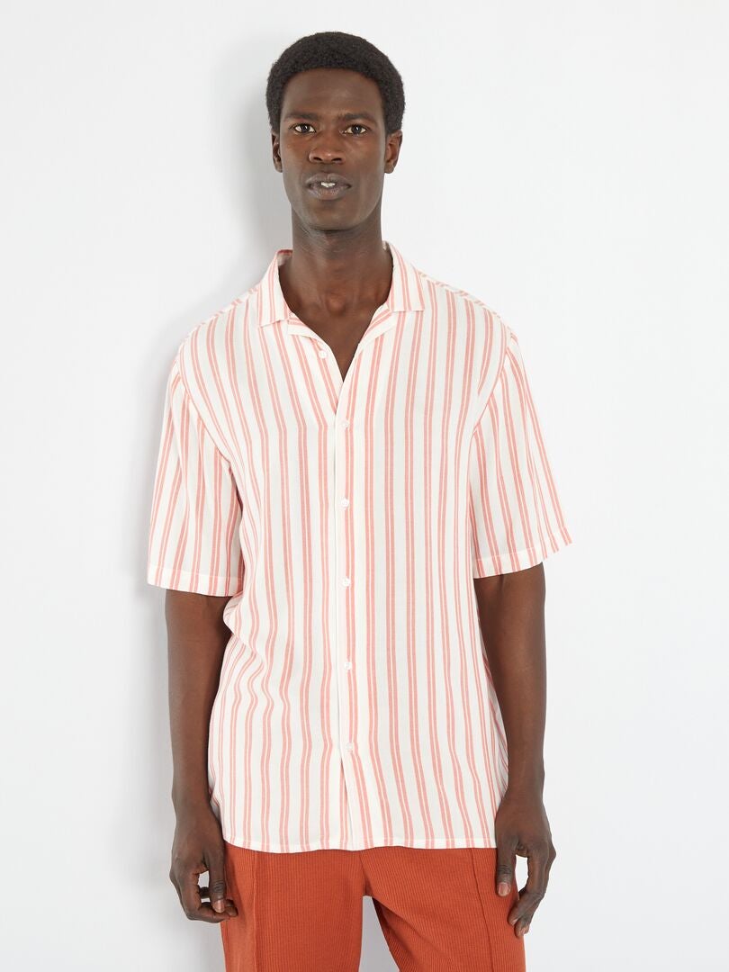 Chemise à manches courtes Orange - Kiabi