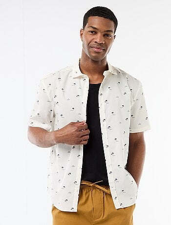 Chemise à manches courtes ouverture boutonnée