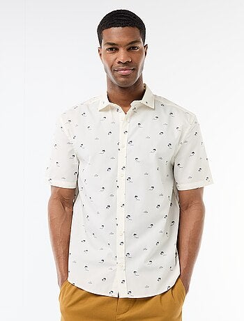 Chemise à manches courtes ouverture boutonnée