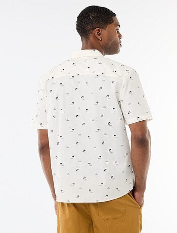 Chemise à manches courtes ouverture boutonnée