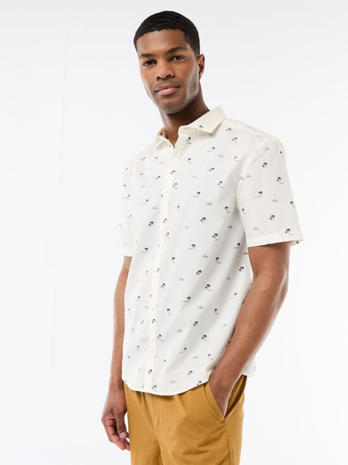 Chemise à manches courtes ouverture boutonnée - Kiabi