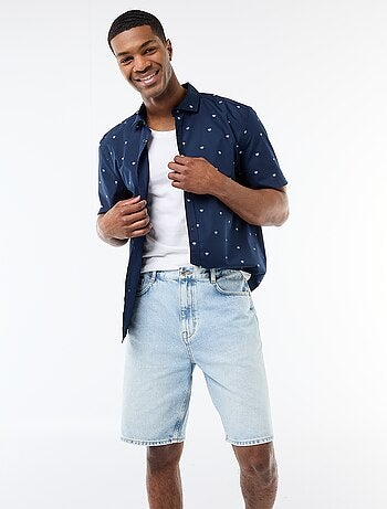 Chemise à manches courtes ouverture boutonnée