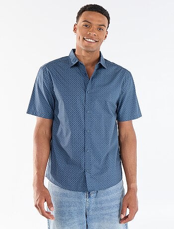 Chemise à manches courtes ouverture boutonnée