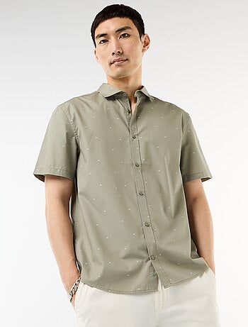 Chemise à manches courtes ouverture boutonnée