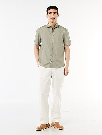 Chemise à manches courtes ouverture boutonnée