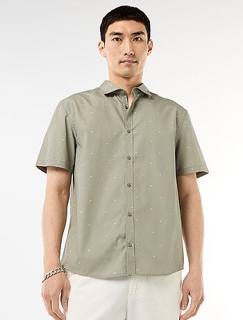 Chemise à manches courtes ouverture boutonnée