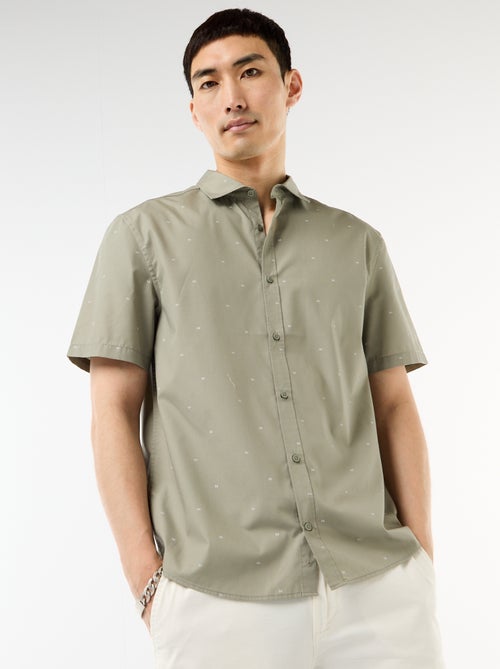 Chemise à manches courtes ouverture boutonnée - Kiabi