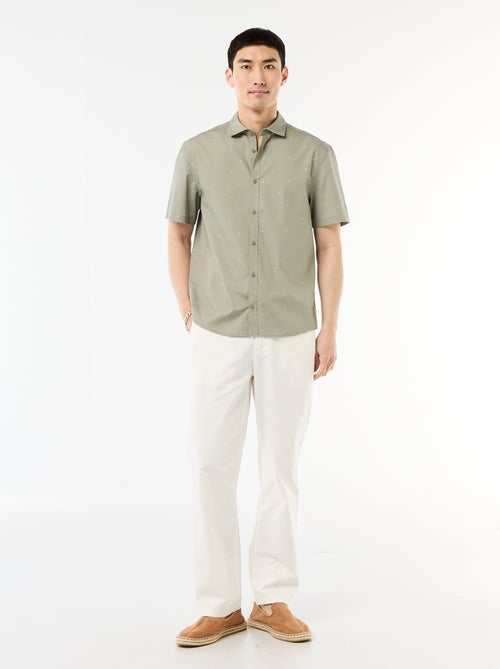 Chemise à manches courtes ouverture boutonnée - Kiabi