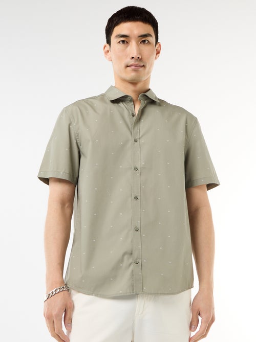 Chemise à manches courtes ouverture boutonnée - Kiabi