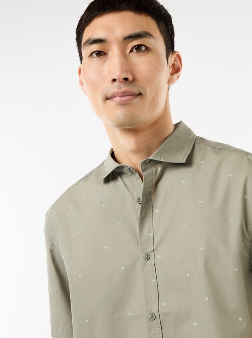 Chemise à manches courtes ouverture boutonnée - Kiabi