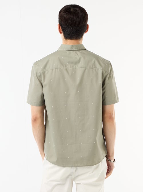 Chemise à manches courtes ouverture boutonnée - Kiabi