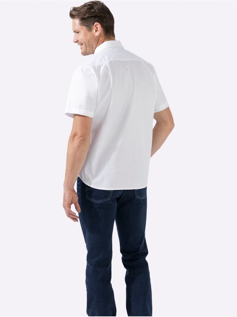 Chemise à Manches Courtes Poche Poitrine Pratique - Taille Standard - Witt Blanc - Kiabi