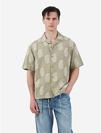 Chemise à manches courtes pour homme à imprimé cachemire giesto