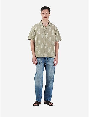 Chemise à manches courtes pour homme à imprimé cachemire giesto