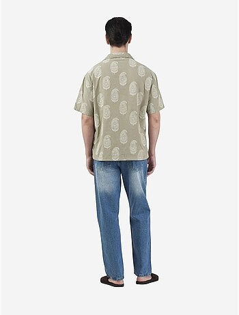 Chemise à manches courtes pour homme à imprimé cachemire giesto