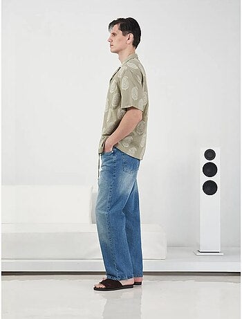 Chemise à manches courtes pour homme à imprimé cachemire giesto