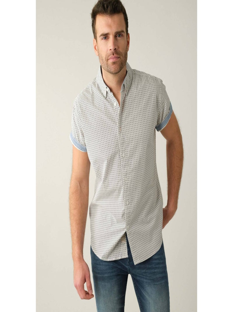Chemise à manches courtes pour homme 'Deeluxe' Blanc - Kiabi