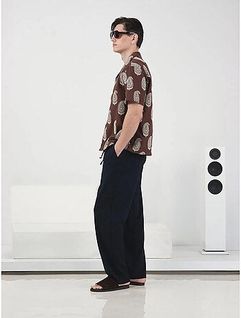Chemise à manches courtes pour homme giesto à imprimé cachemire